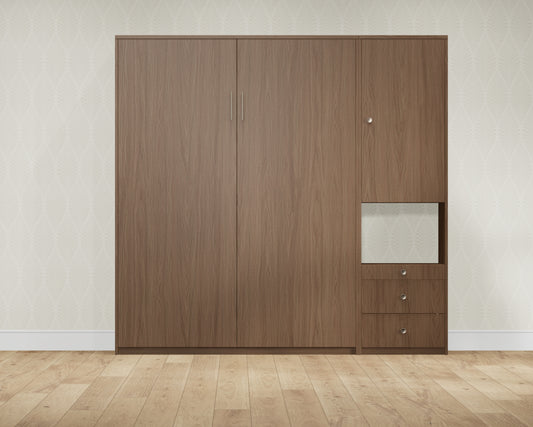 Murphy Beds: Queen Wall Bed | European Walnut | The Principal